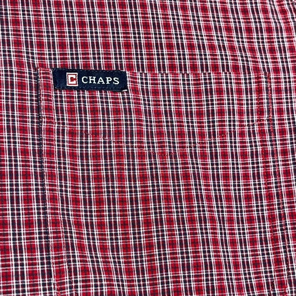 Chaps Men's Long Sleeve Easy Care Woven Button Down Shirt. - Picture 4 of 7